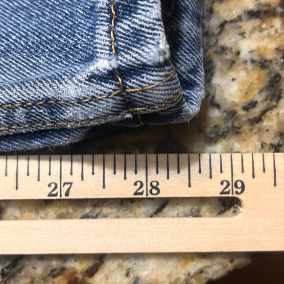 Levi's 505 Mens 38x30 Straight Fit Stonewash Blue Denim‎ Jeans Medium Wash - Picture 4 of 8